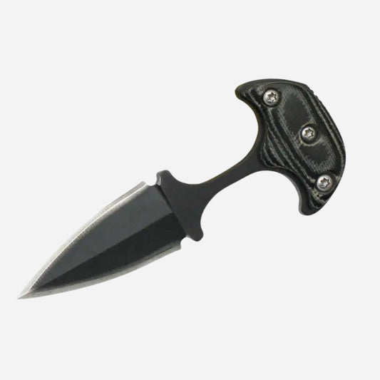 Black dagger with a sheath on a white background