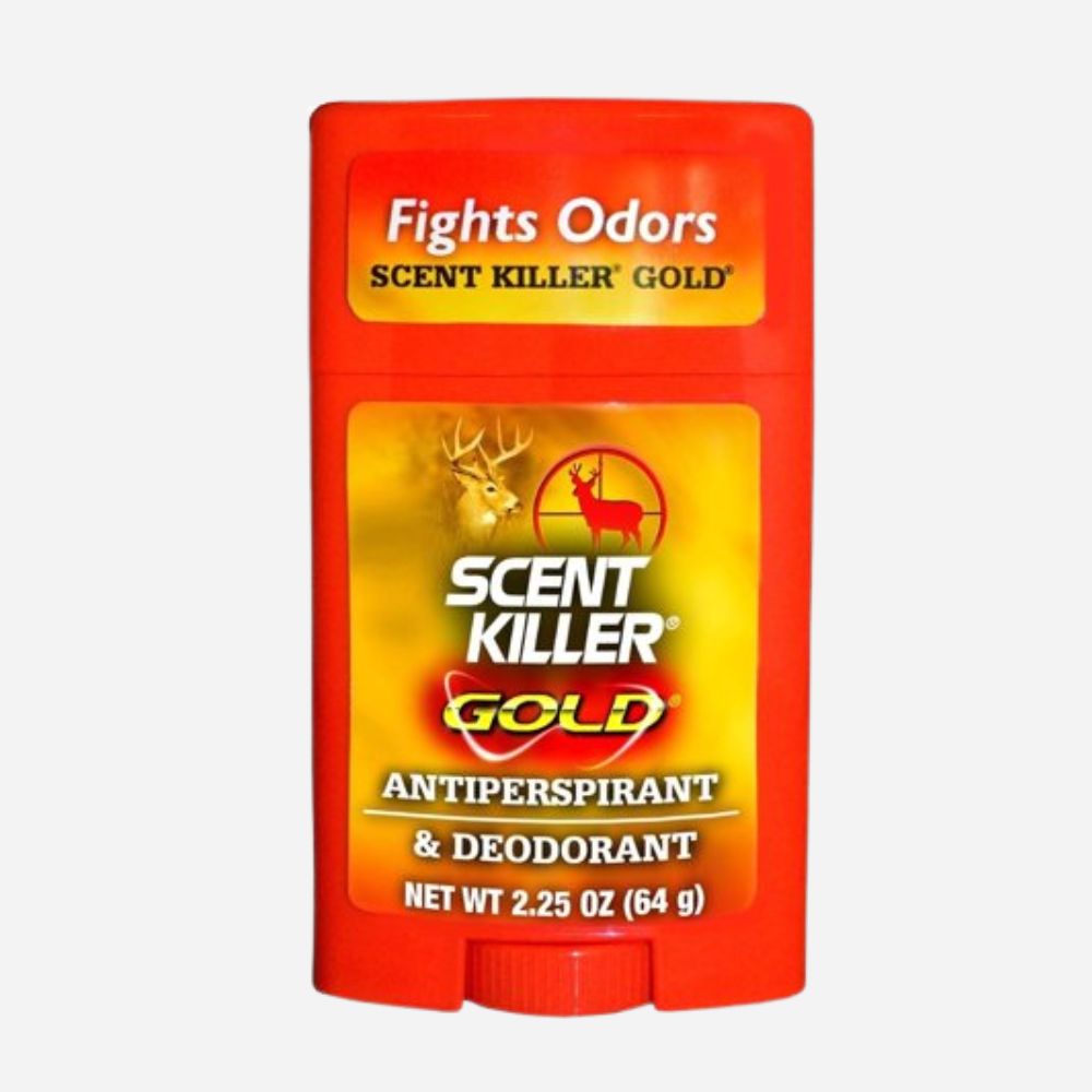 Scent Killer Gold antiperspirant and deodorant stick on a white background