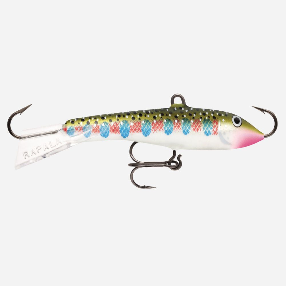 Colorful fishing lure with a white background