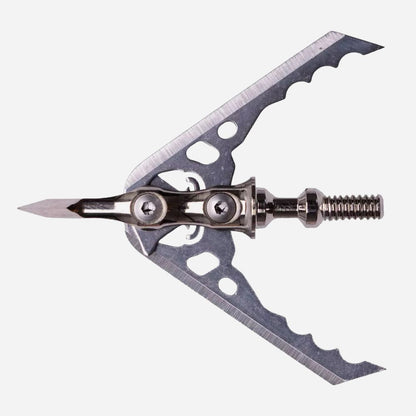 Metallic arrowhead on a white background