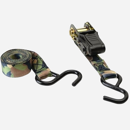 Camouflage strap with ratchet handle on a white background