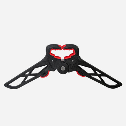 Black and red butterfly clip on a white background