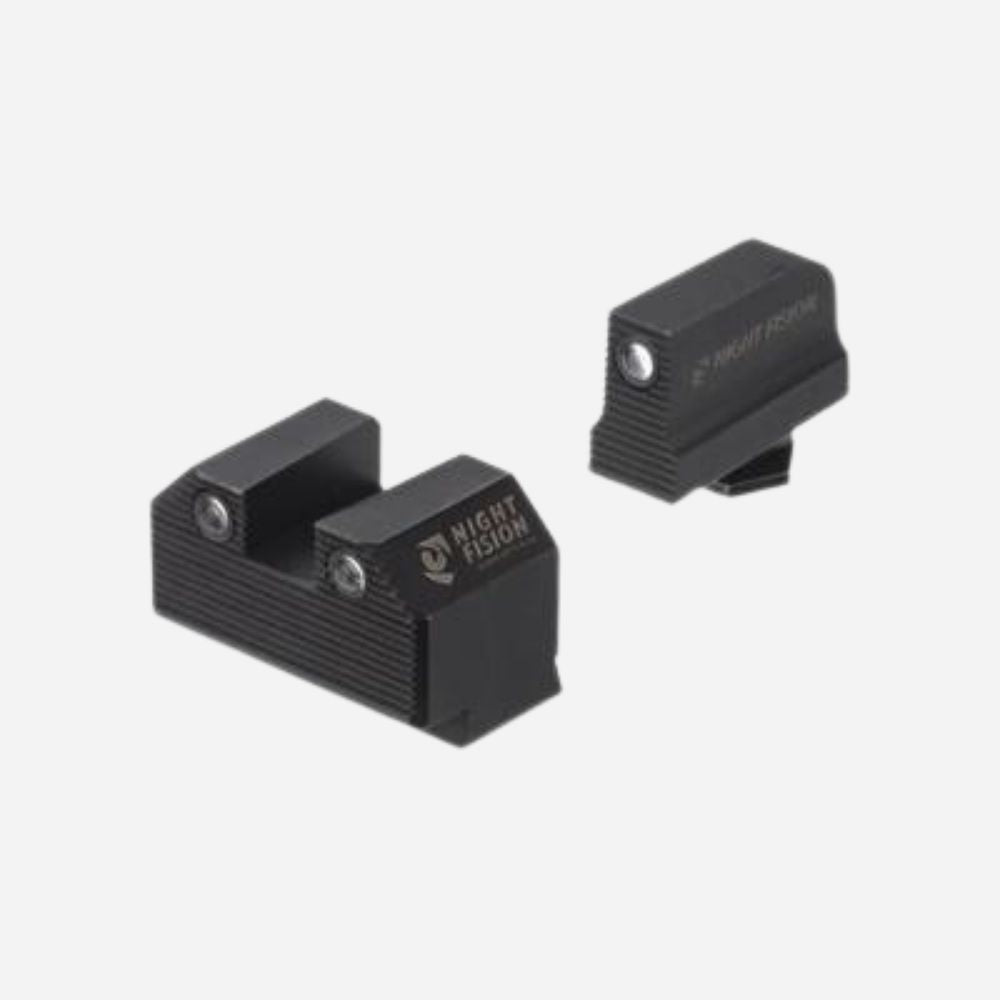 Two black night vision devices on a white background