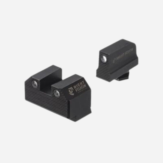 Two black night vision devices on a white background