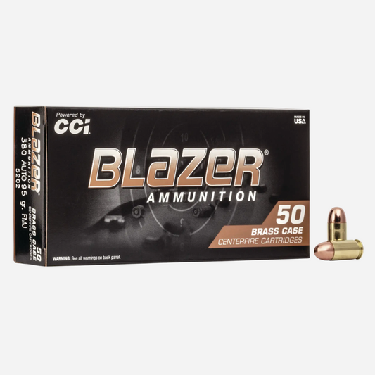 CCI Blazer Brass 380 Auto 95gr FMJ Target Ammunition 50 Rounds
