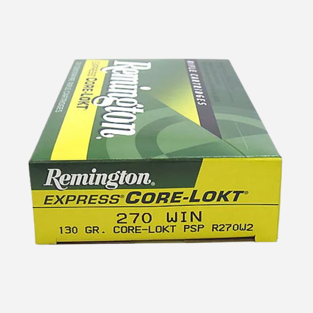 Remington Express Core-Lokt ammunition box on a white background
