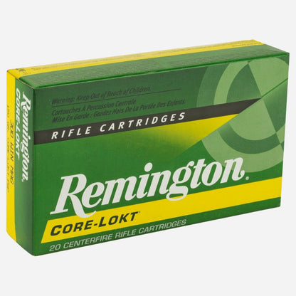 Remington Core-Lokt rifle cartridges packaging on a white background