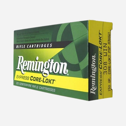 Remington Express Core-Lokt rifle cartridges packaging on a white background