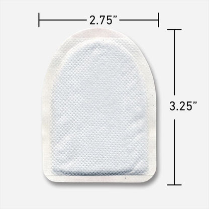 Rectangular white filter with dimensions labeled on a white background