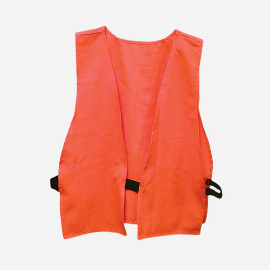 Orange safety vest on a white background