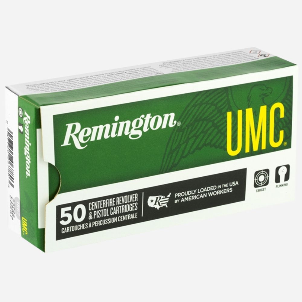 Remington UMC ammunition box on a white background