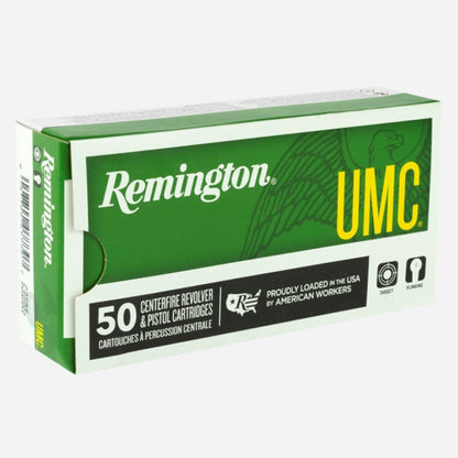 Remington UMC ammunition box on a white background