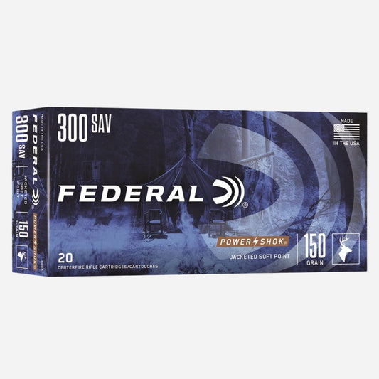 Federal ammunition box with hunting scene on a white background