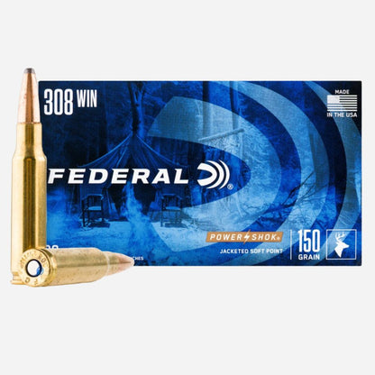 Federal ammunition packaging with a bullet on a white background