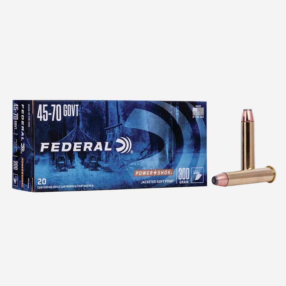 Federal ammunition box and bullet on a white background