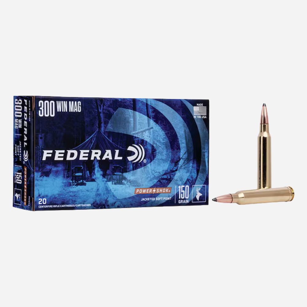 Federal ammunition box with a bullet on a white background