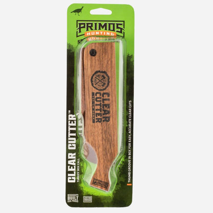 Primos Clear Cutter turkey box call packaging on a white background