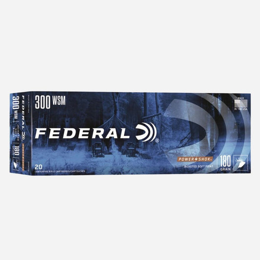 Federal ammunition box with hunting scene design on a white background