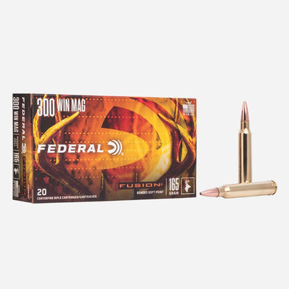 Federal ammunition box and bullet on a white background