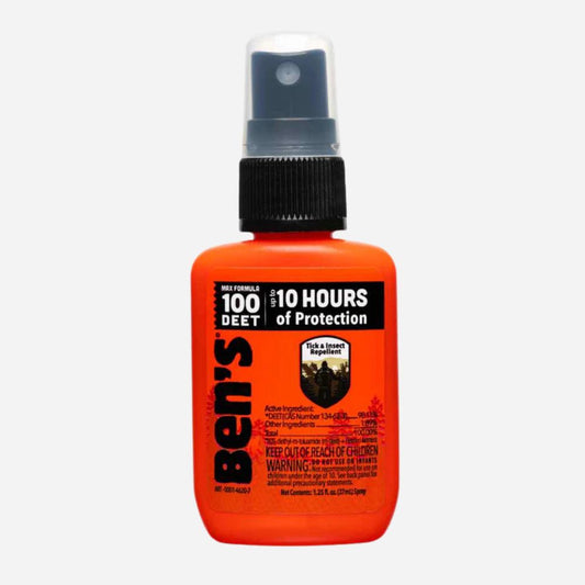 Ben's insect repellent spray bottle on a white background