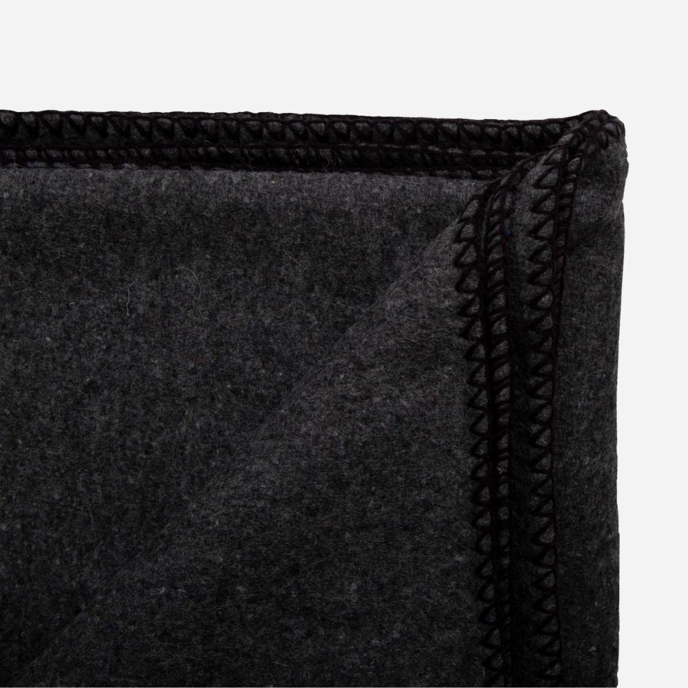 Stansport Wool Blend Camp Blanket 80" x 60" - Gray