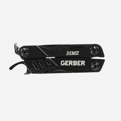 Black multi-tool with 'Dime' and 'Gerber' branding on a white background