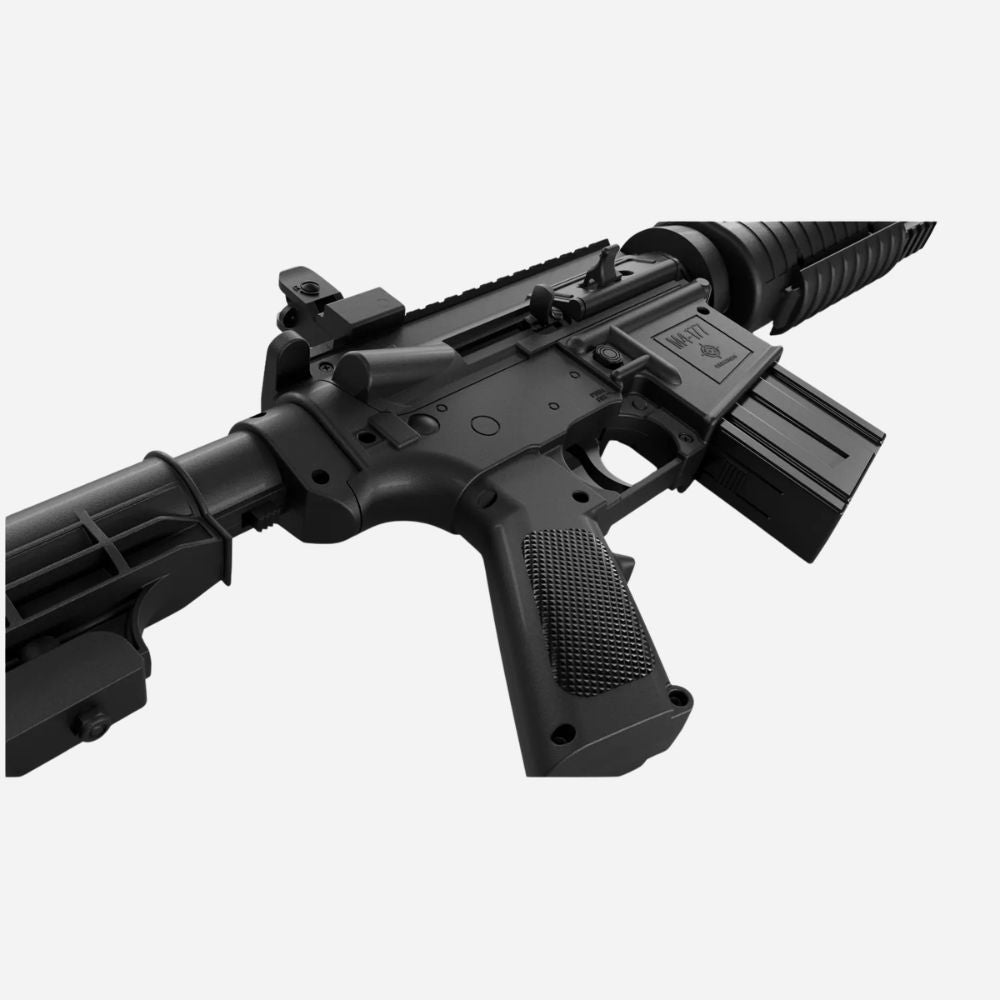 Black rifle on a white background