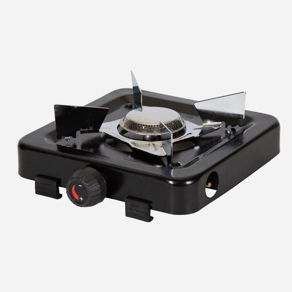 Portable gas stove on a white background