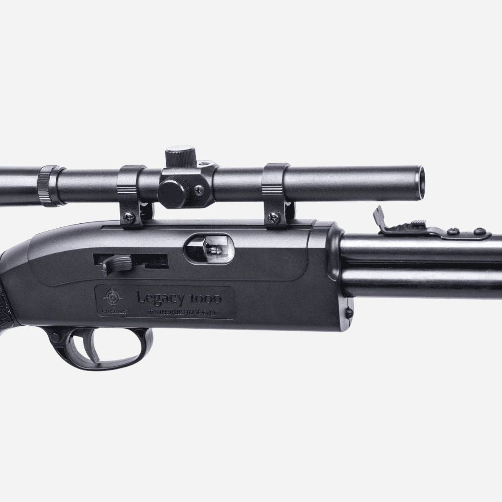 Crosman Legacy 1000 .177 Cal Pump Air Rifle w/4x15 Scope - Black