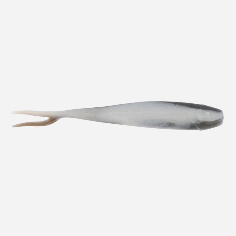 White fishing lure on a white background