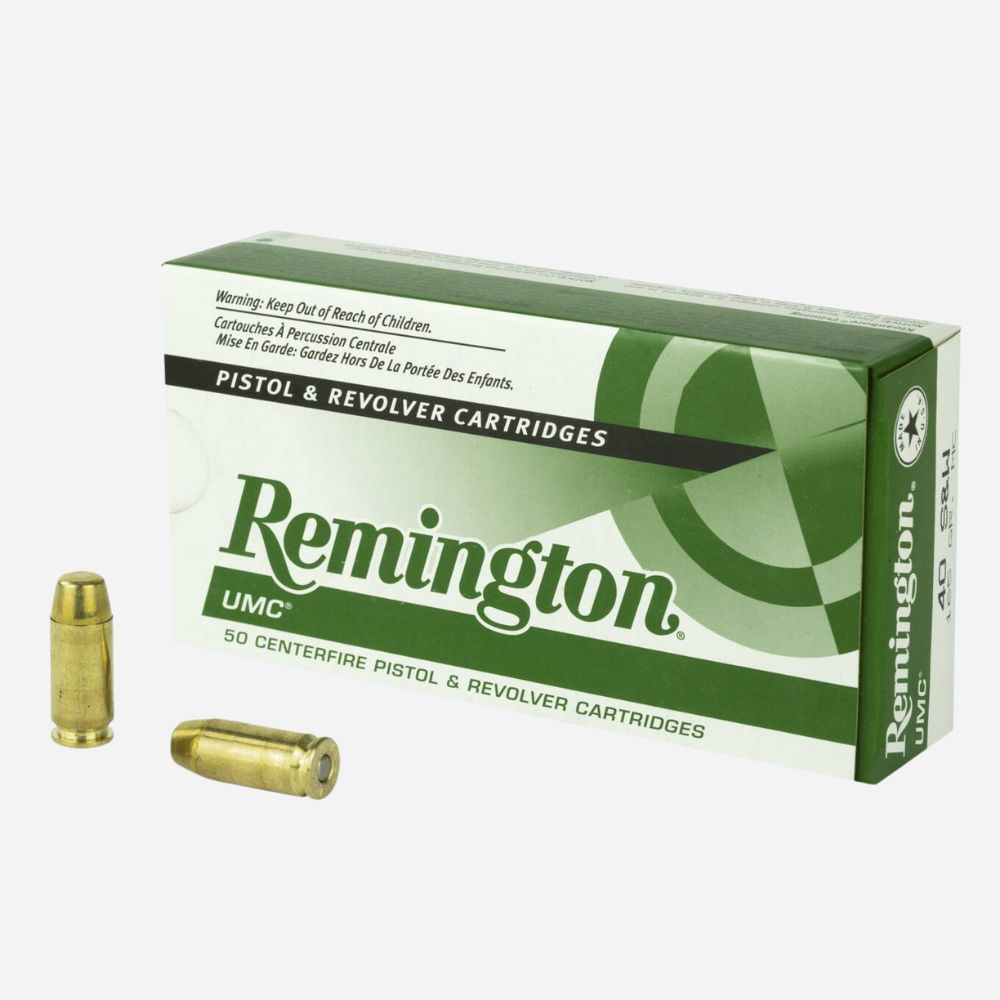 Remington UMC pistol and revolver cartridges packaging on a white background