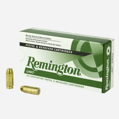 Remington UMC pistol and revolver cartridges packaging on a white background
