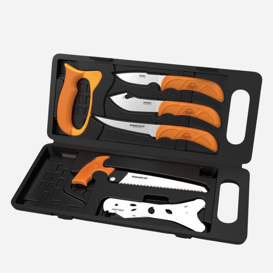 Outdoor Edge Wild-Pak Butcher 8pc Kit - Orange
