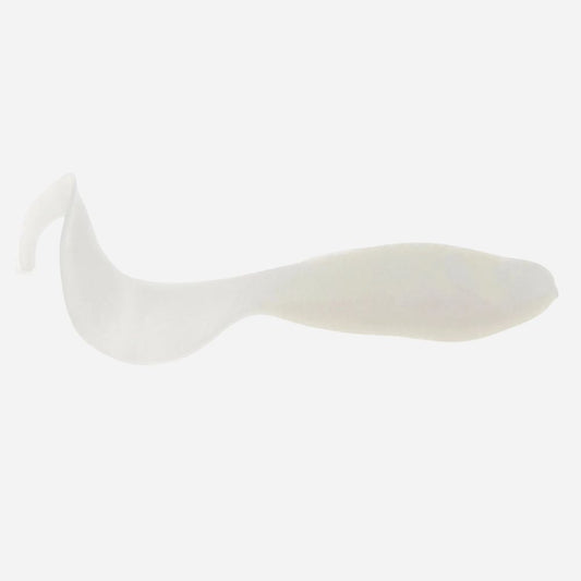 White plastic spoon on a white background