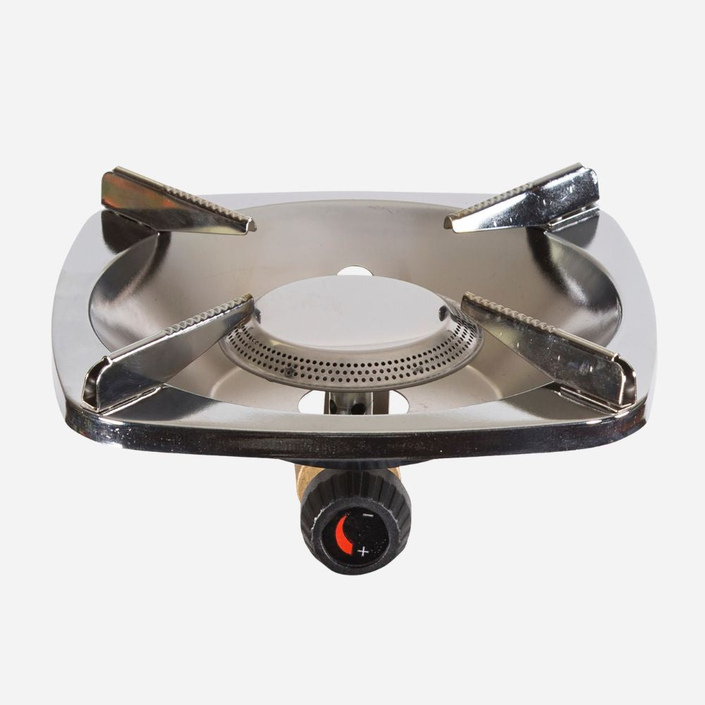 Portable gas stove on a white background