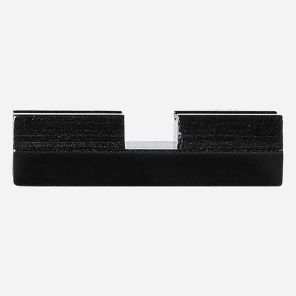 Black rectangular business card holder on a white background