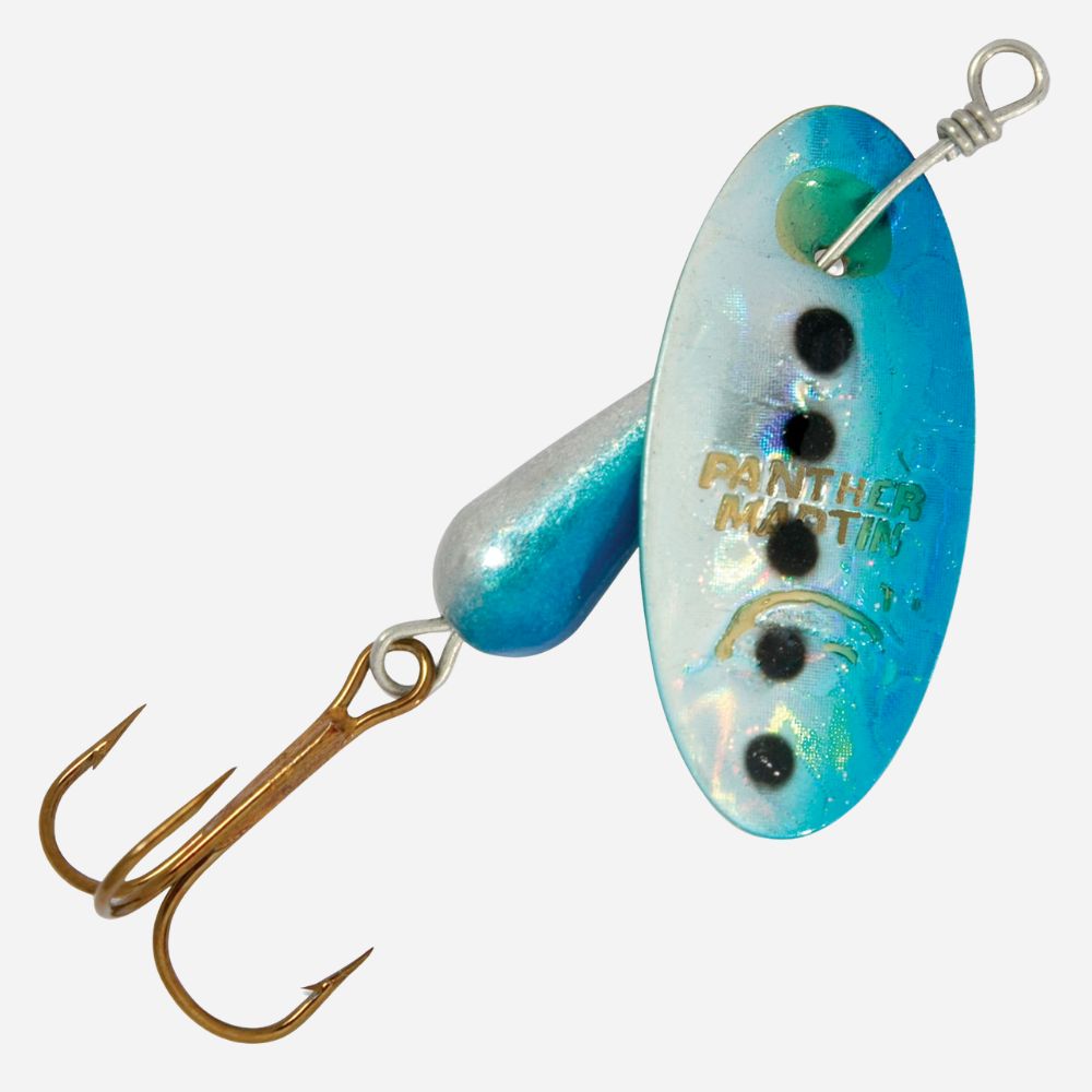 Fishing lure with a visible brand name on a white background