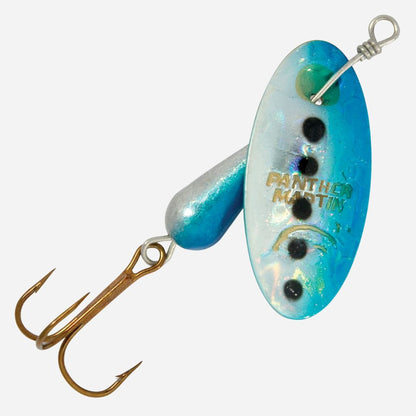 Fishing lure with a visible brand name on a white background
