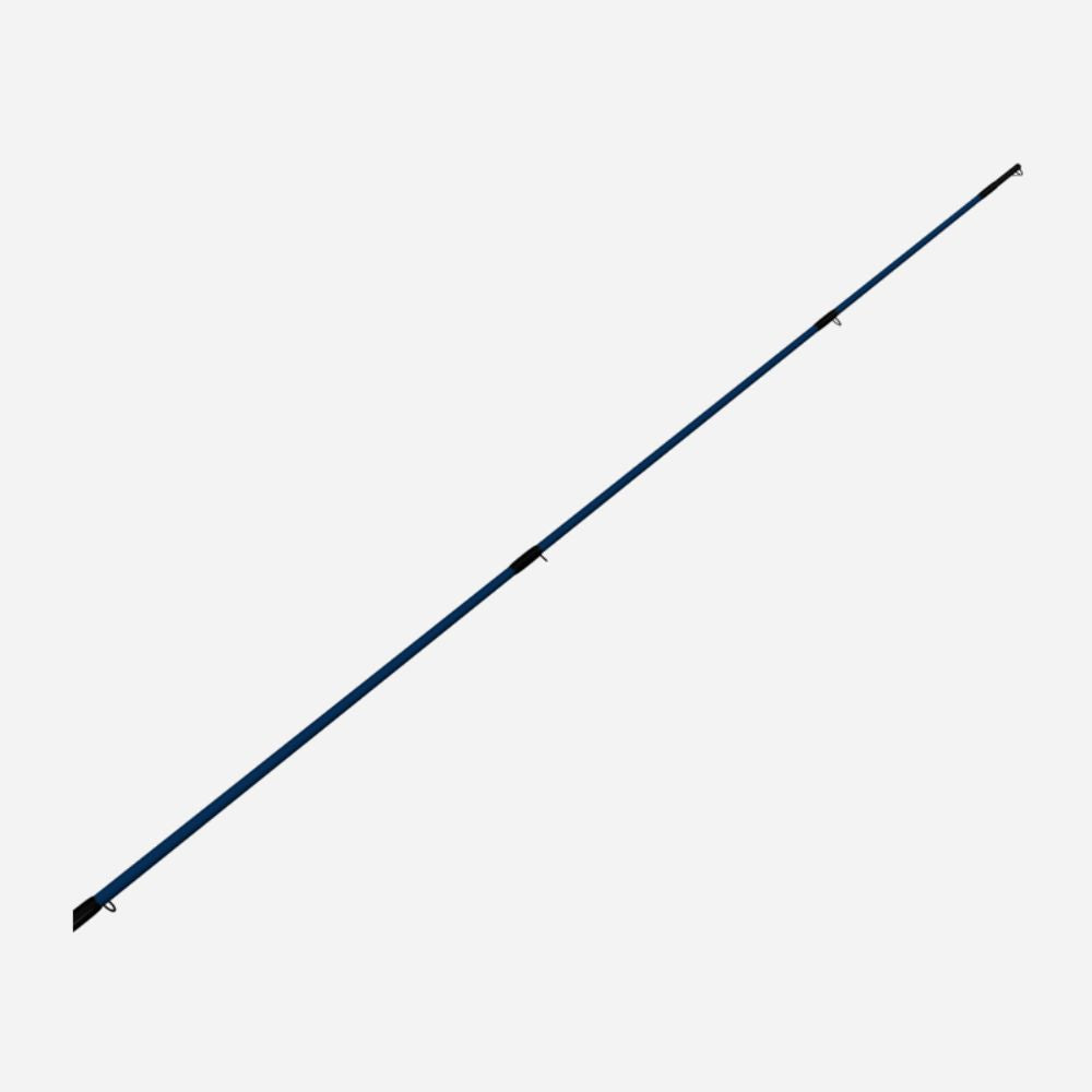 Long dark blue rod on a white background