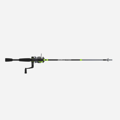 Fishing rod and reel combo on a white background