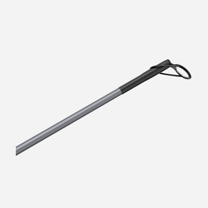 Metal pole with a hook on a white background