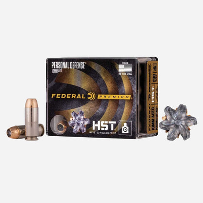 Federal Premium Personal Defense ammunition packaging with bullets on a white background