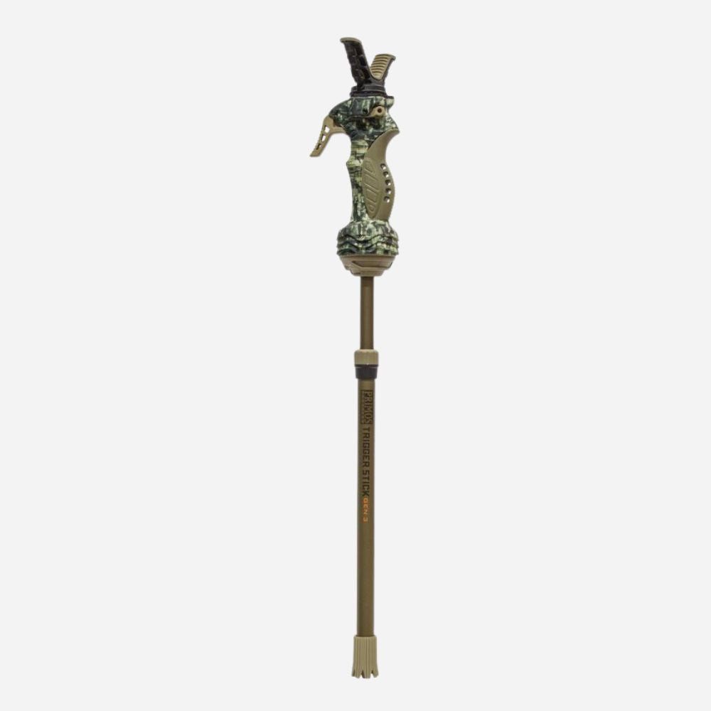 Decorative staff with a detailed top on a white background