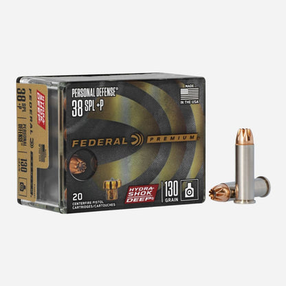 Federal Personal Defense ammunition box with a bullet on a white background