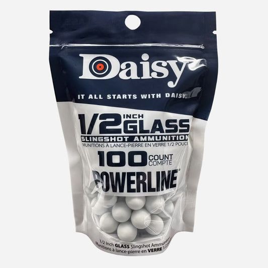 Bag of Daisy glass slingshot ammunition on a white background