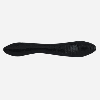 Black shoe insole on a white background