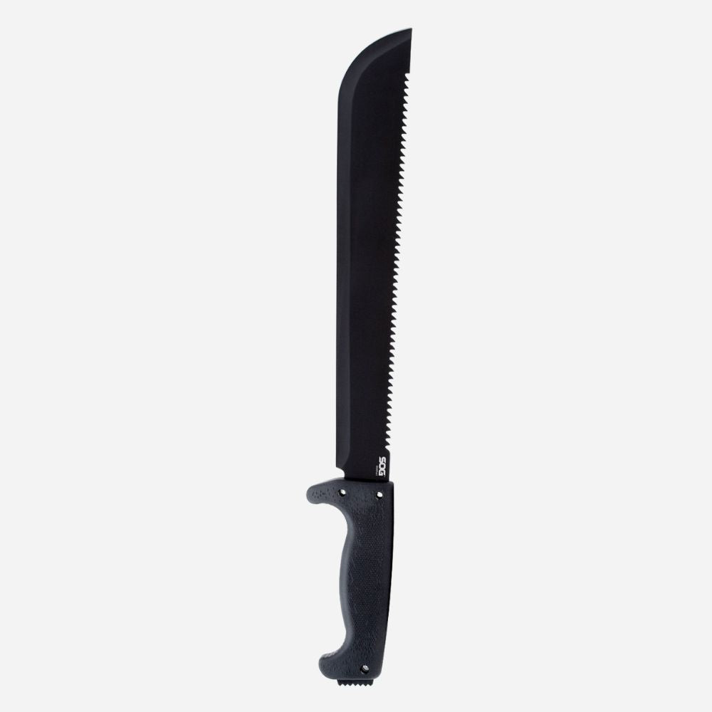 Black pruning saw on a white background