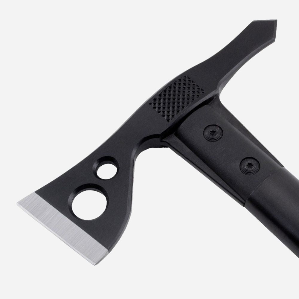 Black tomahawk axe on a white background