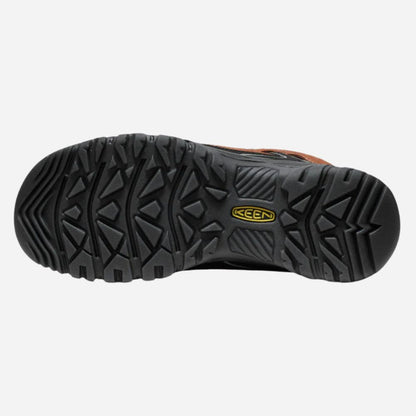 Black shoe sole with Keen logo on a white background