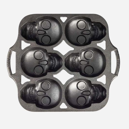 Lodge Cast Iron Mini Skull Cake Pan